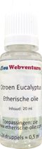 Pure etherische citroen eucalyptus olie - 20 ml - essentiële etherische olie - beter dan citronella olie tegen muggen