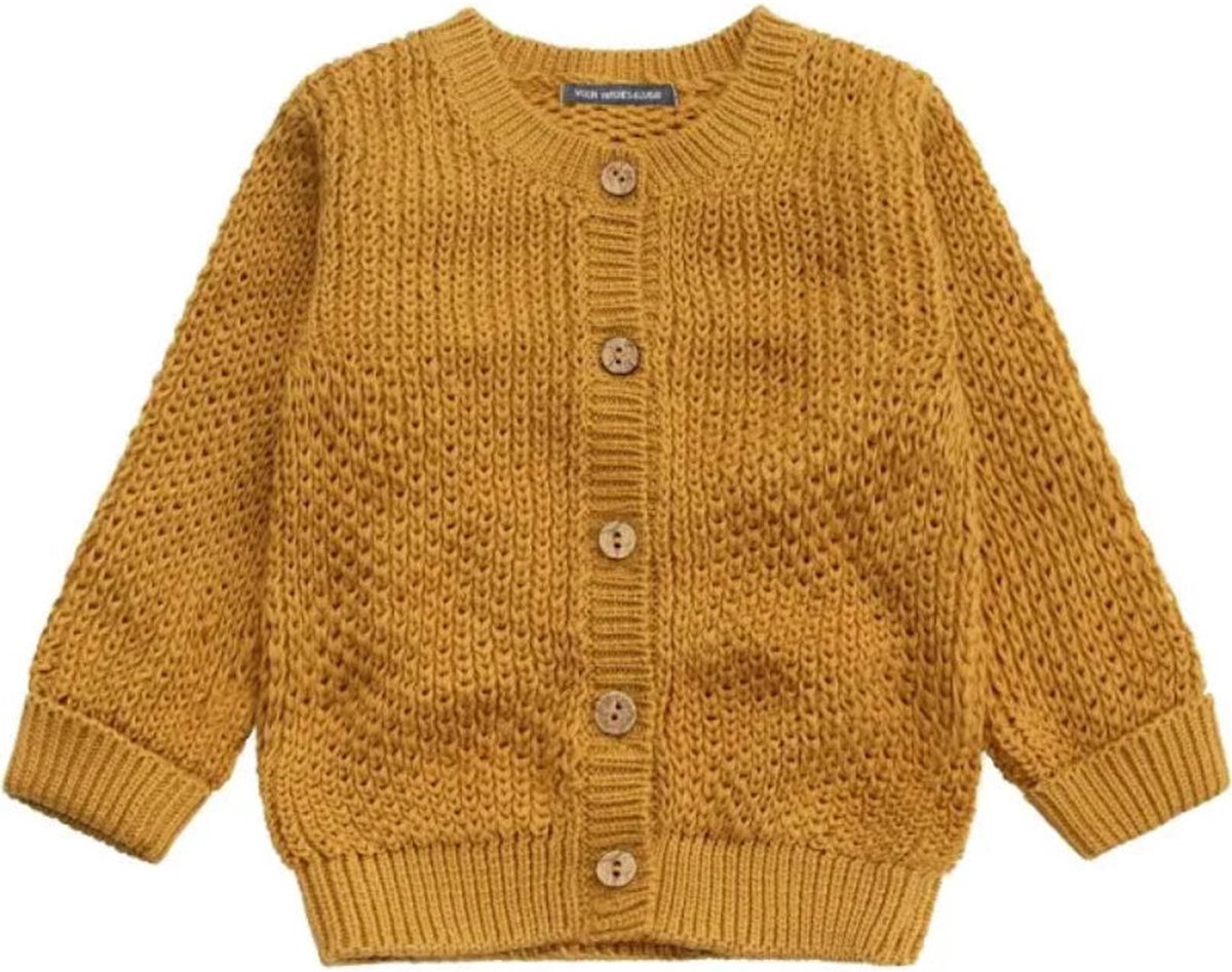 Your Wishes Knit Vest Ochre - Vestje - Knit - Geel - Baby - Unisex - Maat: 62/68