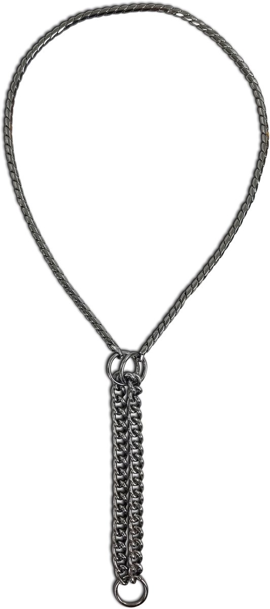Topmast Slipketting Slangenketting - Halsband Hond - Zilver - 40 cm - Sliphalsband - Voor Honden