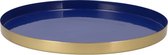 Daan Kromhout - Decoratieve dienblad - Blauw/Goud - 33x33x2,5cm - Groot - Kandelaar Store
