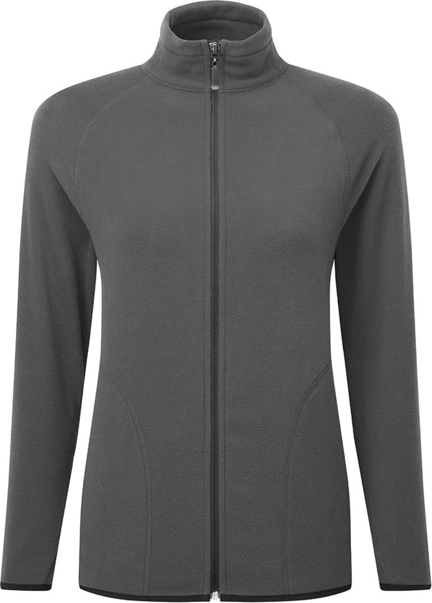 Charcoal micro-fleece dames model met rits en opstaande kraag model Signature Tagless merk SG 3XL Grijs
