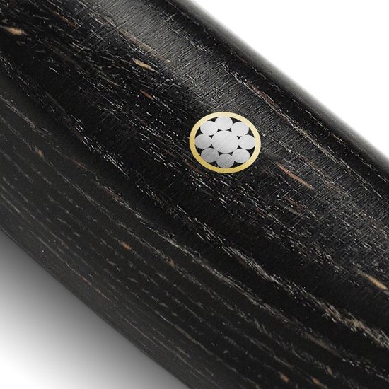 Yaxell Ketu Nakiri japonais 16,5 cm en acier inoxydable 3 couches avec manche en Wood Pakka Zwart