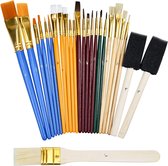 Verf Kwasten - verfroller - Acrylverven -aint brush roll - paint stuff - Verf Borstels Set - Paint Brushes Set 25