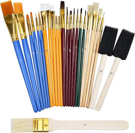 Verf Kwasten verfroller Acrylverven aint brush roll paint stuff Verf Borstels bol