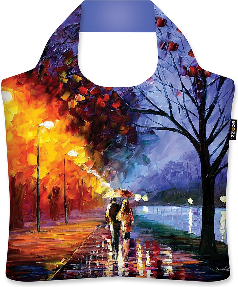 Ecozz tas - Alley by the Lake - Leonid Afremov - met rits - 46x41 cm