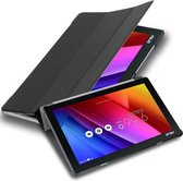 Cadorabo Tablet Hoesje geschikt voor Asus ZenPad 10 (10.1 inch) in SATIJN ZWART - Ultra dun beschermend geval met automatische Wake Up en Stand functie Book Case Cover Etui