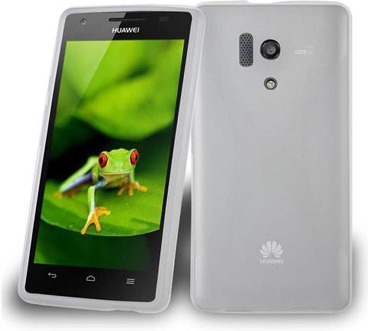Cadorabo Hoesje geschikt voor Honor 3 in SEMI-TRANSPARANT - Beschermhoes gemaakt van flexibel TPU silicone Case Cover