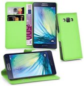 Cadorabo Hoesje geschikt voor Samsung Galaxy A3 2015 in MUNT GROEN - Beschermhoes met magnetische sluiting, standfunctie en kaartvakje Book Case Cover Etui