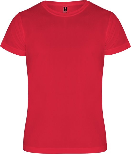 Rood kinder unisex sportshirt korte mouwen Camimera merk Roly 4 jaar 98-104