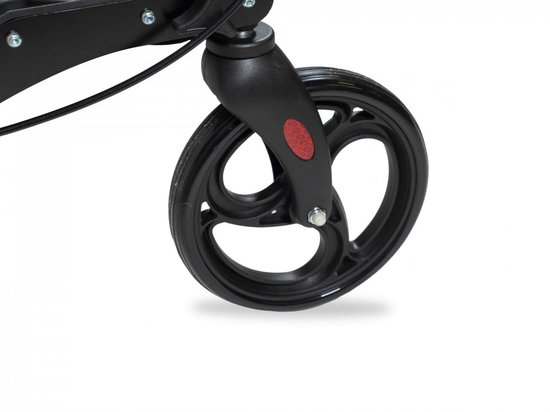 Dunimed Premium Lichtgewicht Rollator met Stokhouder en Tas - Rollator Voor Binnen & Buiten - Dubbel opvouwbaar - Met Parkeerrem en Stevige Rugband - Zwart