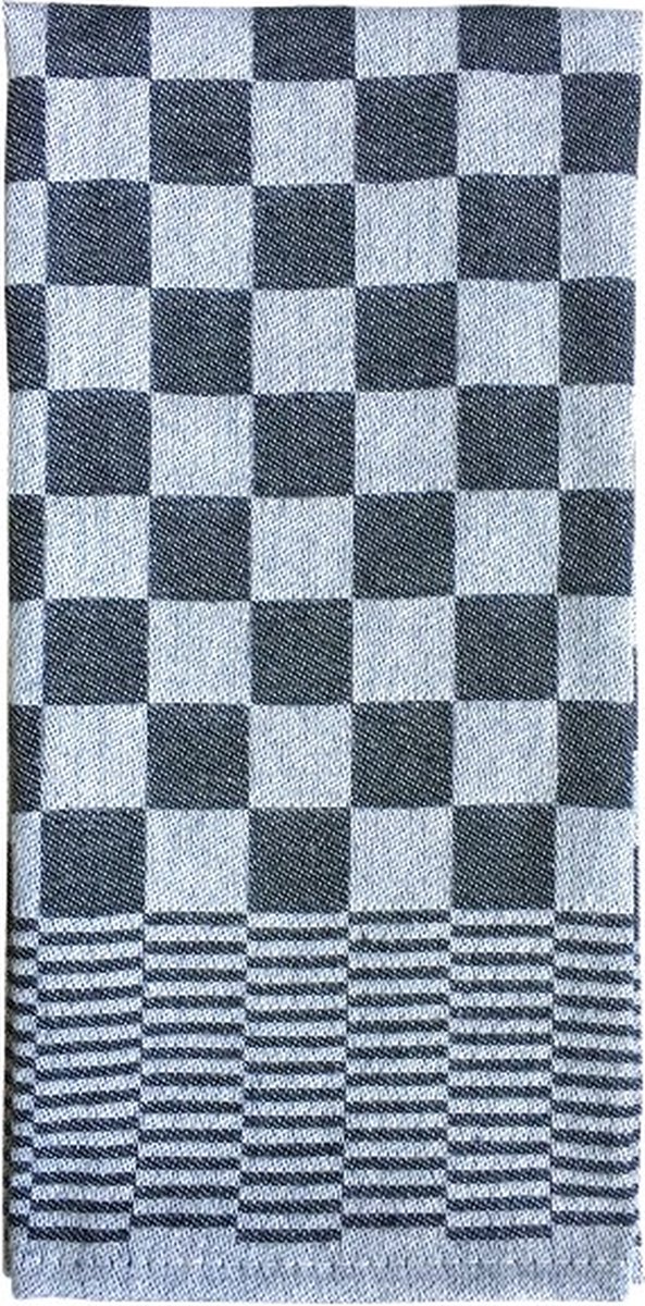 Theedoeken 10-pack - Ruitkatoen - 45x70CM - Zwart