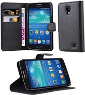 Cadorabo Hoesje geschikt voor Samsung Galaxy CORE 4G in PHANTOM ZWART - Beschermhoes met magnetische sluiting, standfunctie en kaartvakje Book Case Cover Etui