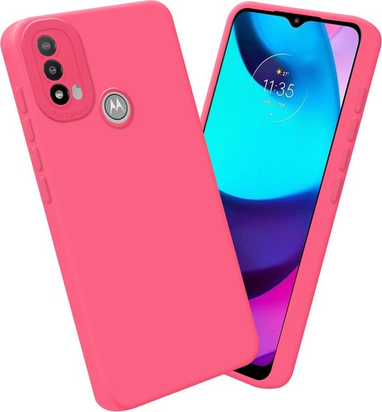 Coque Cadorabo pour Motorola MOTO E20 en ROUGE FLUIDE - Coque de protection en silicone TPU souple