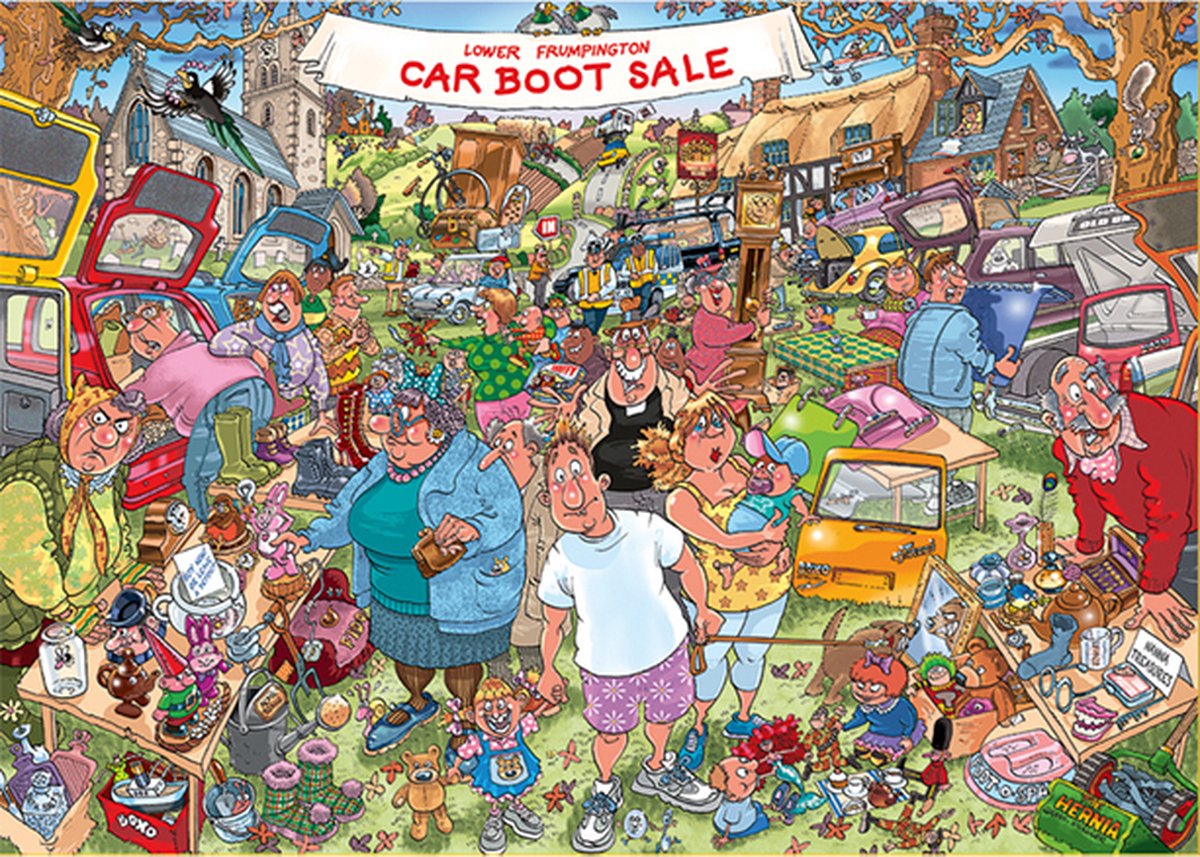 Wasgij Original 35 Vlooienmarkt Vondsten! puzzel - 1000 stukjes — afbeelding 7