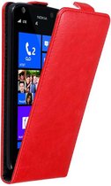 Cadorabo Hoesje geschikt voor Nokia Lumia 925 in APPEL ROOD - Beschermhoes in flip design Case Cover met magnetische sluiting