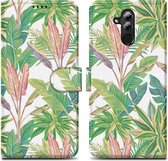 Cadorabo Hoesje voor Huawei MATE 20 LITE - Design Groen Regenwoud No. 8 - Beschermhoes Case Cover met magnetische sluiting, standaardfunctie en kaartvakje