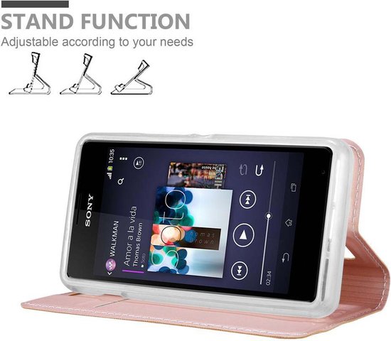 lelijk alliantie Baffle Cadorabo Hoesje voor Sony Xperia E1 in CLASSY ROSE GOUD - Beschermend etui  met... | bol.com