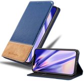 Cadorabo Hoesje geschikt voor Apple iPhone XS MAX in DONKERBLAUW BRUIN - Beschermhoes met magnetische sluiting, standfunctie en kaartvakje Book Case Cover Etui