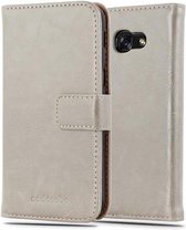 Cadorabo Hoesje voor Samsung Galaxy A3 2017 in CAPPUCCINO BRUIN - Beschermhoes met magnetische sluiting, standfunctie en kaartvakje Book Case Cover Etui