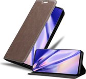 Cadorabo Hoesje geschikt voor Oppo FIND X3 PRO in KOFFIE BRUIN - Beschermhoes met magnetische sluiting, standfunctie en kaartvakje Book Case Cover Etui