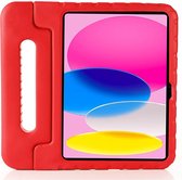 CaseBoutique Étui pour tablette Kinder adapté à iPad 10.9 (10e génération) - Rouge - Mousse EVA