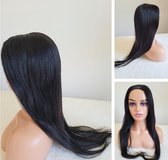 Frazimashop Braziliaanse Remy U- half pruik - 24 inch -steil - 100% Straight human hair-