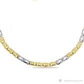 Juwelier Zwartevalk - 14 karaat gouden bicolor ketting BF 1174/60cm