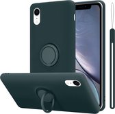 Cadorabo Hoesje geschikt voor Apple iPhone XR in LIQUID GROEN - Beschermhoes van flexibel TPU silicone Case Cover met ring