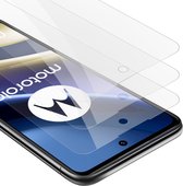 Cadorabo 3x Screenprotector geschikt voor Motorola MOTO G51 5G - Beschermende Pantser Film in KRISTALHELDER - Getemperd (Tempered) Display beschermend glas in 9H hardheid met 3D Touch