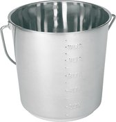 Excellent Roestvrijstalen Emmer - Metalen emmer - Levensmiddelenkwaliteit - Emmer zonder deksel - 5.7 L