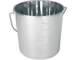 Excellent Roestvrijstalen Emmer - Metalen emmer - Levensmiddelenkwaliteit - Emmer zonder deksel - 5.7 L