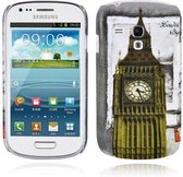 Cadorabo Hoesje voor Samsung Galaxy S3 MINI met LONDON - BIG BEN opdruk - Hard Case Cover beschermhoes in trendy design