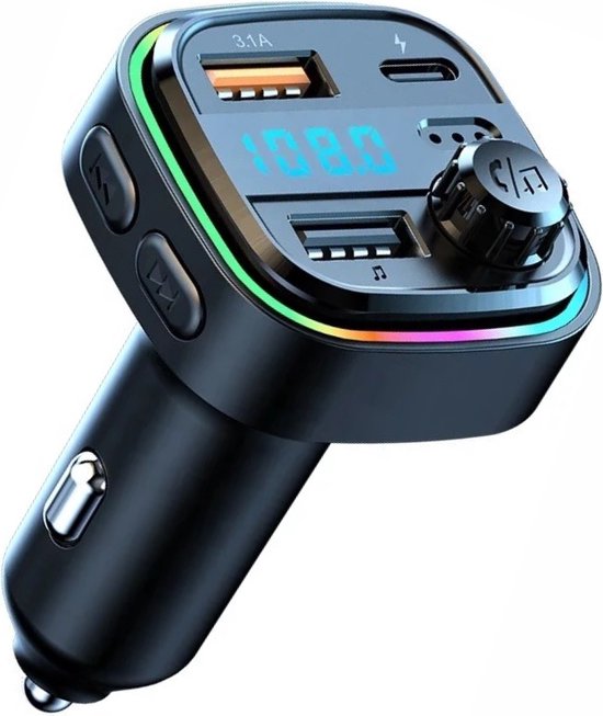 Bluetooth FM Transmitter - Auto Snel Lader - Carkit - Handsfree - Autoradio