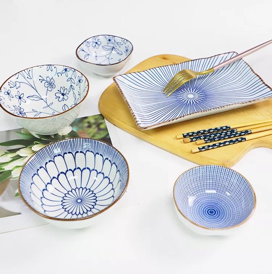 Sushi servies 2 personen Sushi set 8 delige giftbox bol