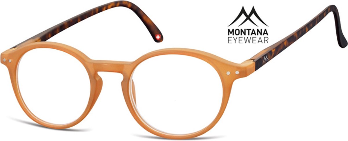 Montana Eyewear MR65D leesbril +3.50 Karamel - Tortoise - rond