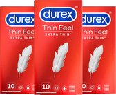 Bol.com Durex Condooms Thin Feel - Extra Thin - 3x 10 stuks aanbieding