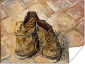 Schoenen - Schilderij van Vincent van Gogh Poster 80x60 cm - Foto print op Poster (wanddecoratie woonkamer / slaapkamer)