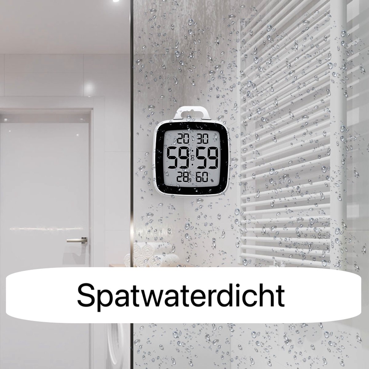 TdeK Douche Timer Douchetimer Shower Badkamer Klok Tijdbesparend