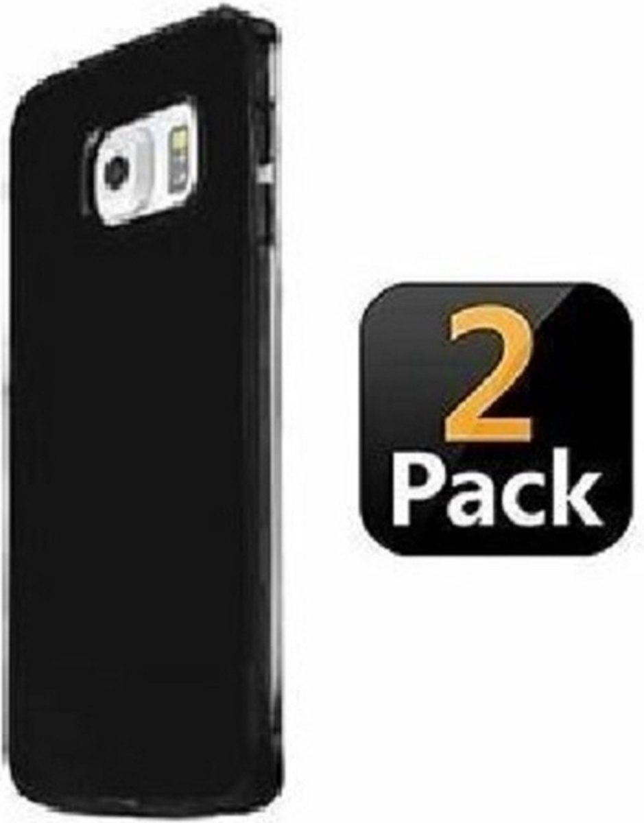 Samsung S6 EDGE Hoesje TPU Siliconen Zwart 2x