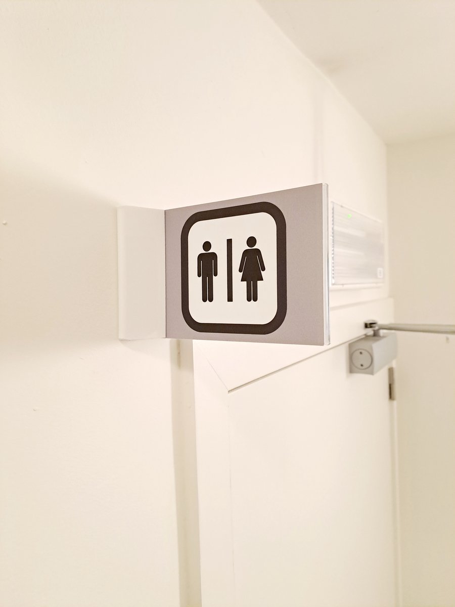 Pictogram | Toilet/ WC | Muurbevestiging | 16 x 10,5 cm | Wit | Kant-en-klaar | Sanitair | Openbaar gebouw | Toiletten | 1 stuk