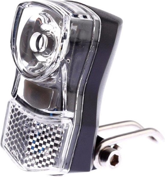 Ikzilight Koplamp - Compact LED - Chroom - Met Bracket - Inclusief Batterijen — afbeelding 2