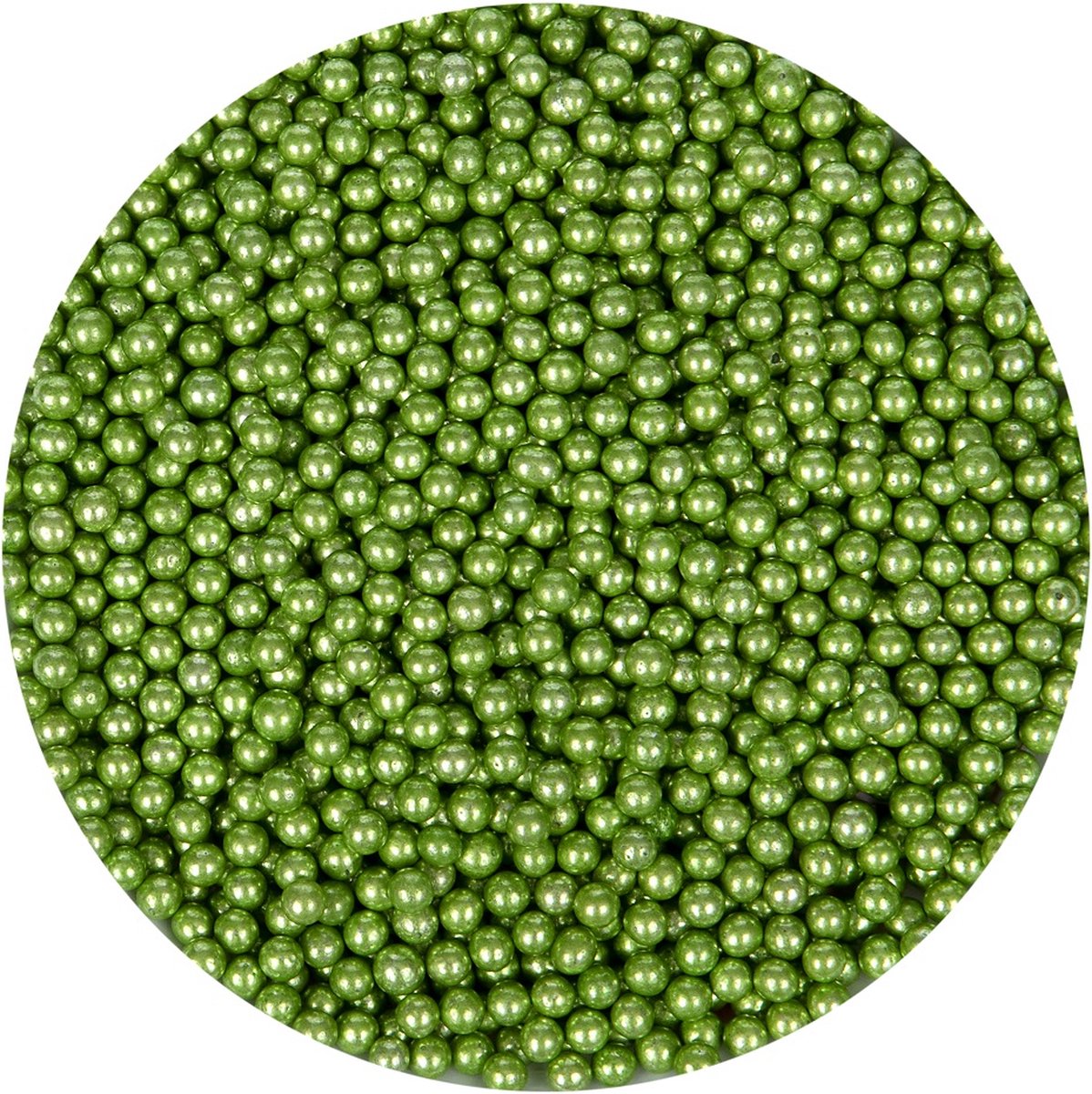 BrandNewCake® Suikerparels Metallic Groen Ø 4mm 80gr - Strooisel - Eetbare Taartdecoratie