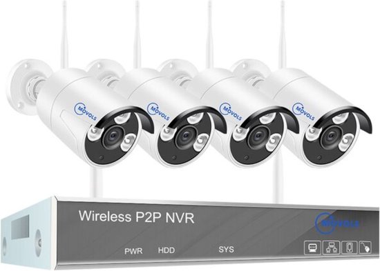 Movols H.265 - CCTV - Beveiligingscamera set met 4 Cameras Outdoor ...