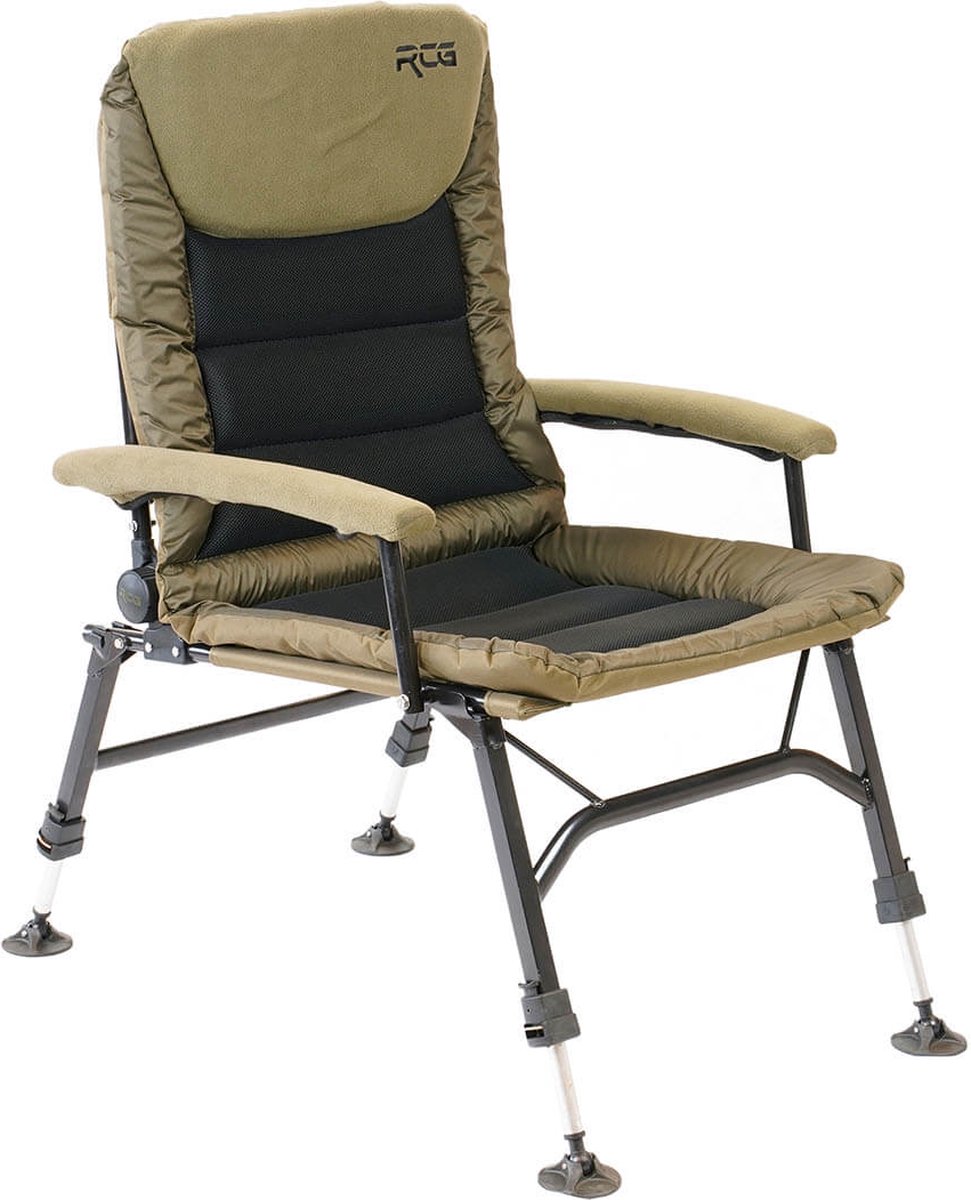 RCG Comfort Wide Chair - Olijfgroen - Inklapbaar - Brede zitting - Verstelbare poten