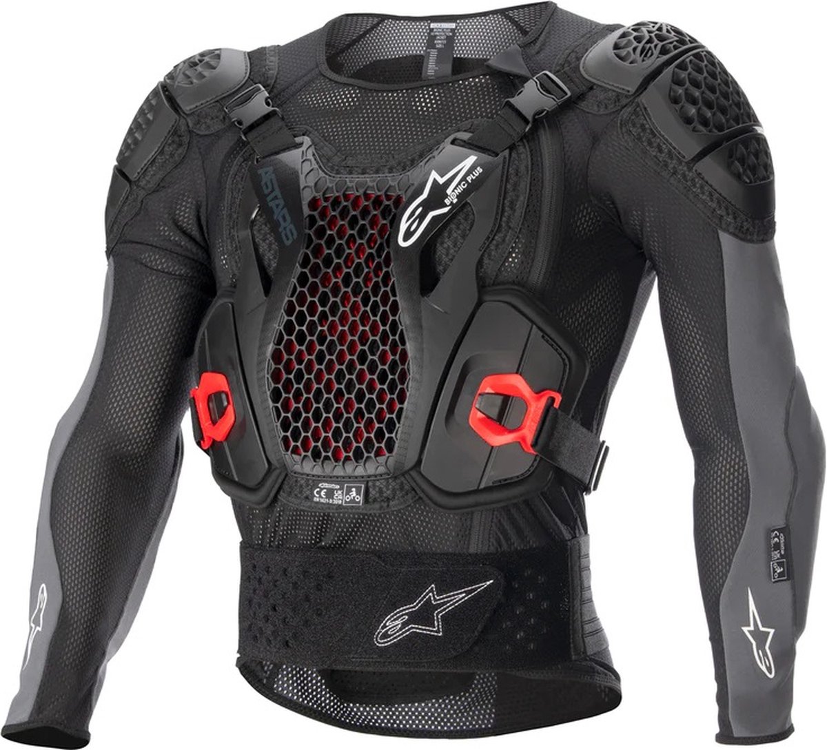 Alpinestars Bionic Plus V2 Protection Jacket Black Anthracite Red M