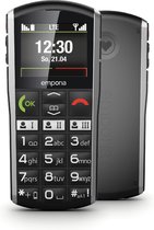 Emporia Simplicity 4G - Senioren Mobiele Telefoon - SOS knop - Werkt met Gehoorapparaat - Zwart