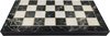 Afbeelding van het spelletje Groot opklapbaar schaakbord - kleur zwart/wit - maat XL - met houten schaakstukken
