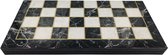 Opklapbare houten schaakset - kleur zwart/wit - maat XL - met schaakstukken - verschillende kleuren en maten schaakborden