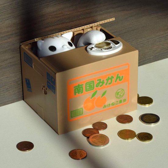 Houten spaarpot Zwart Geld - met naam - volwassenen-kado