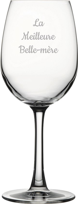 Witte wijnglas gegraveerd - 36cl - La Meilleure Belle-mère